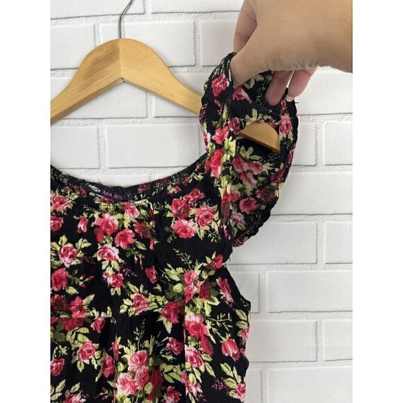 Miss Majesty Multicolor Black Floral Peasant Tank Top Blouse Kids Girls 3/4 - Picture 8 of 12